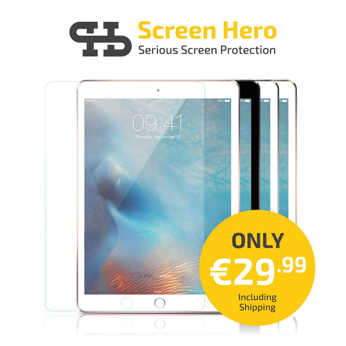 iPad Air , Air 2 , 9.7 2017 Tempered Glass Screen Protector from Screen Hero - ScreenHero_ie