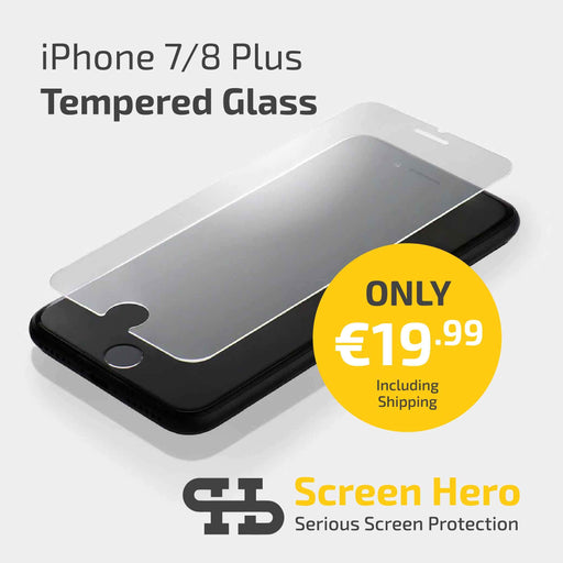 iPhone 8 Plus / 7 / 6 Plus Screen Protector Tempered Glass - ScreenHero_ie