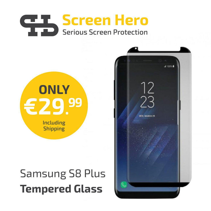 Samsung Galaxy S8 Plus Tempered Glass Screen Protector - ScreenHero_ie