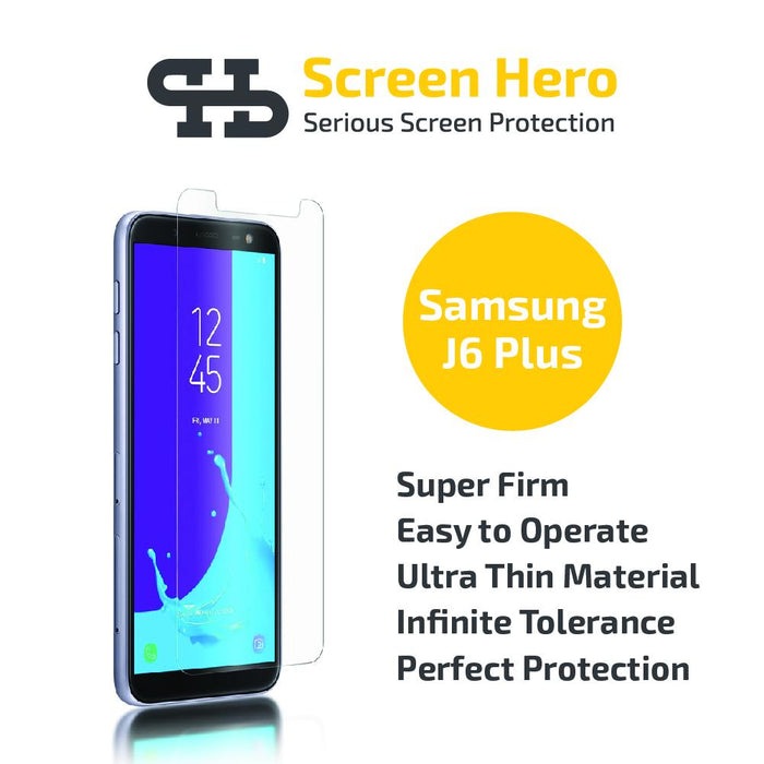 Samsung Galaxy J6 Plus 2018 Tempered Glass Screen Protector from Screen Hero - ScreenHero_ie