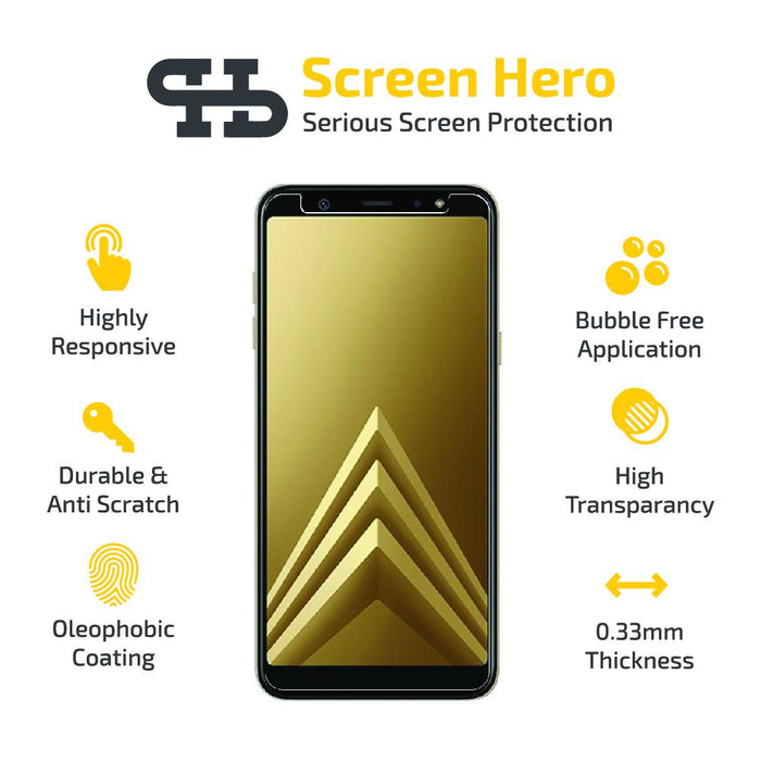 Samsung Galaxy A6 2018 Tempered Glass Screen Protector from Screen Hero - ScreenHero_ie
